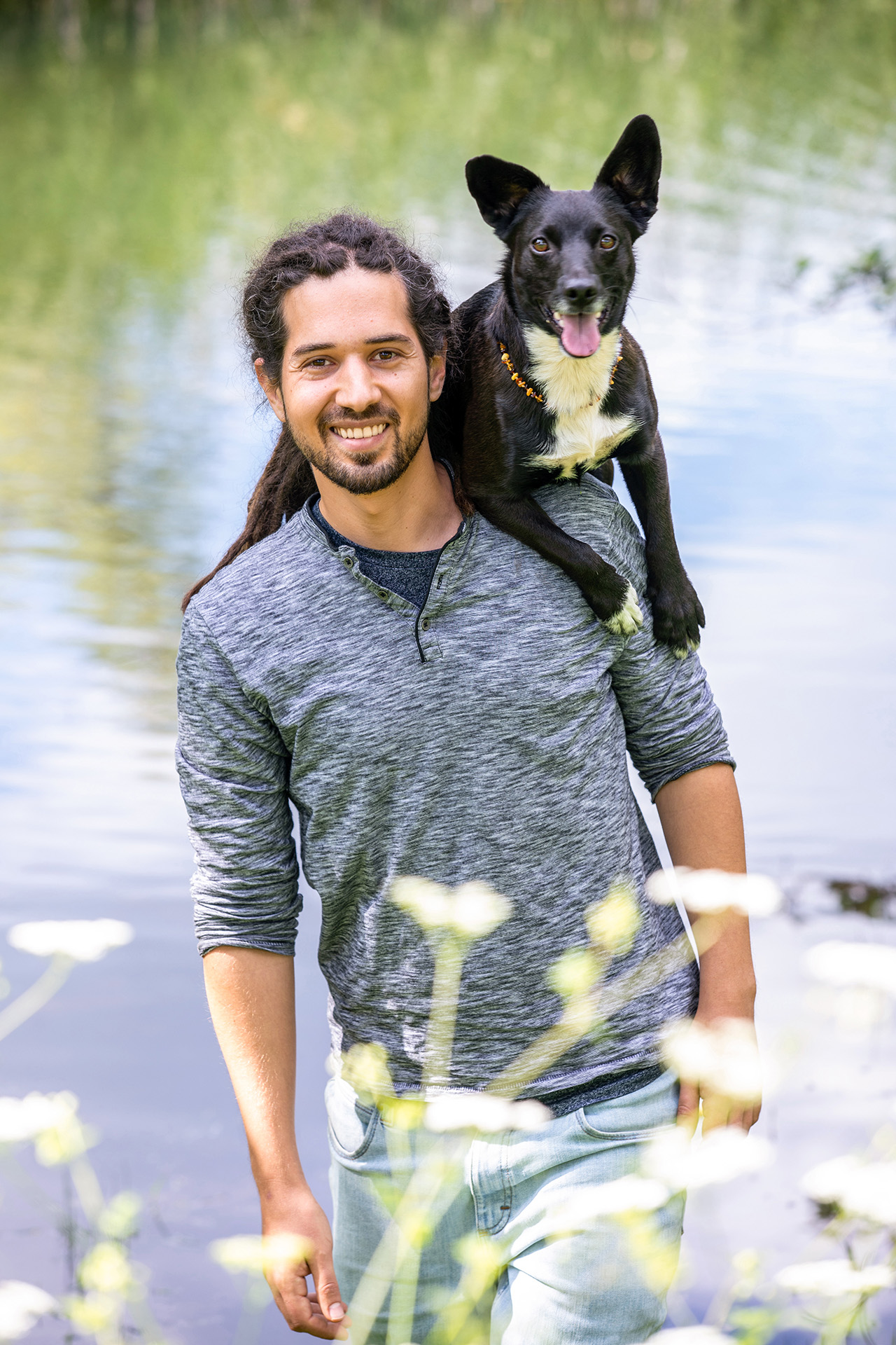 Nikolaj Lange mit Hund
